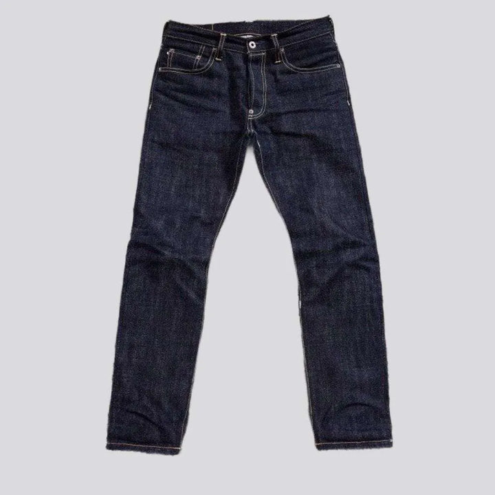 Slim dark wash men's selvedge jeans