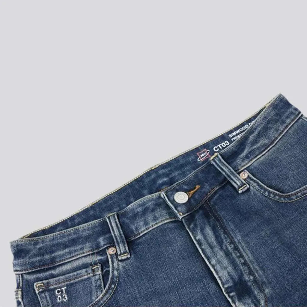 14oz mid-waist jeans
 for men