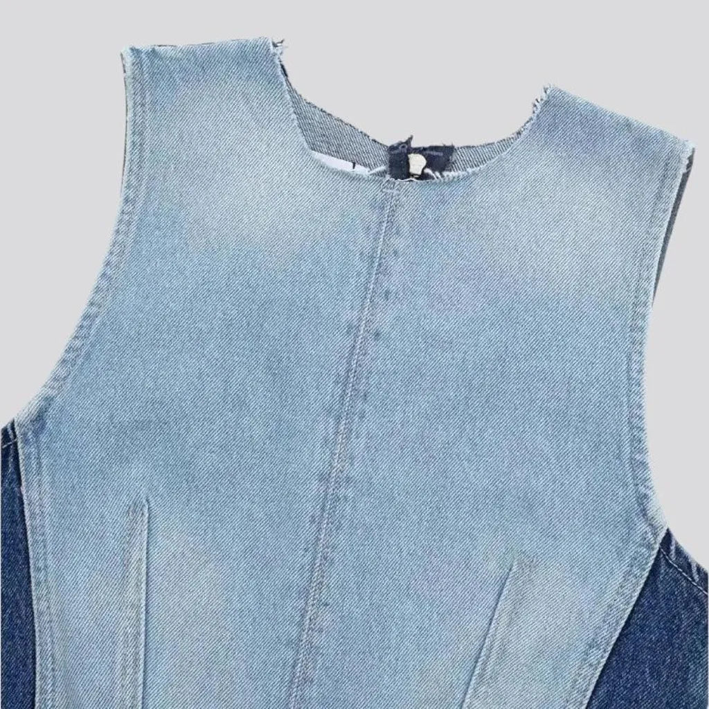 Mini casual light jean dress