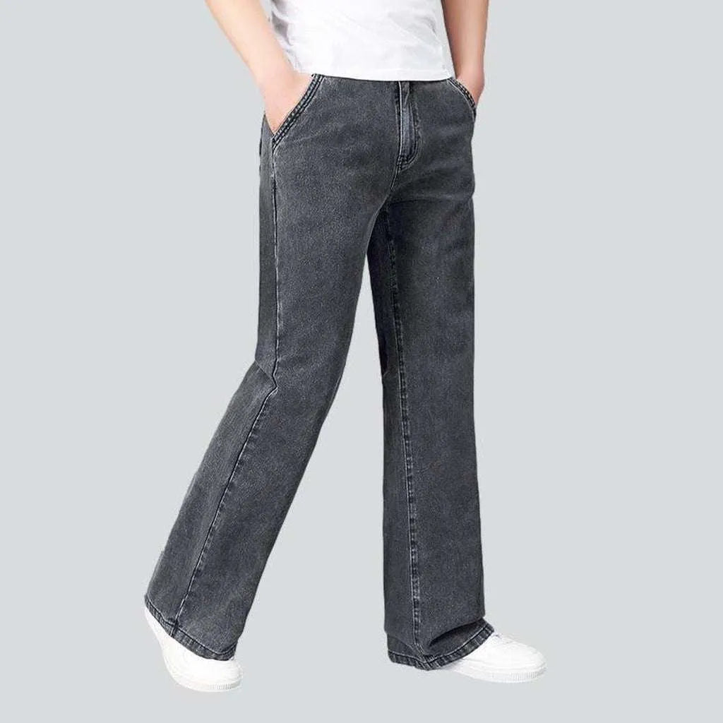 Stylish wide-leg men's jeans