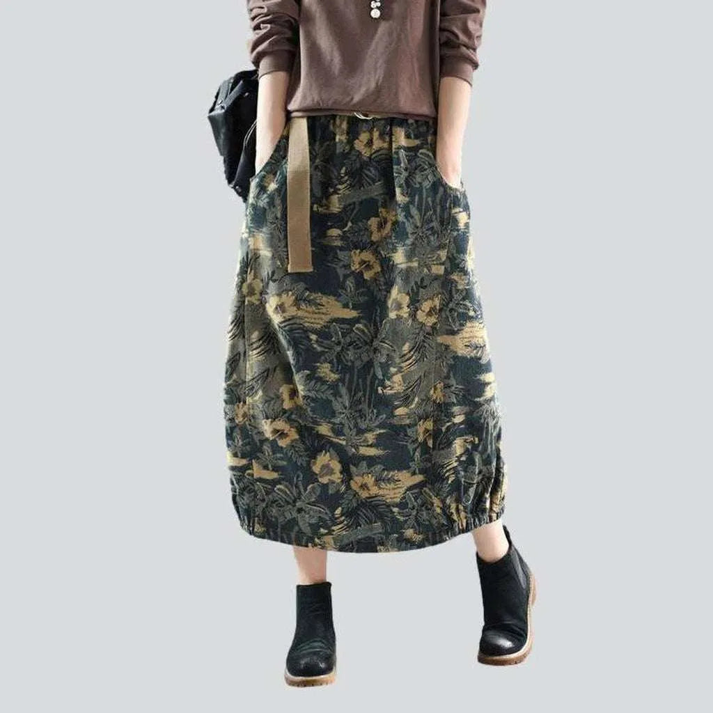 Street style painted women's skirt