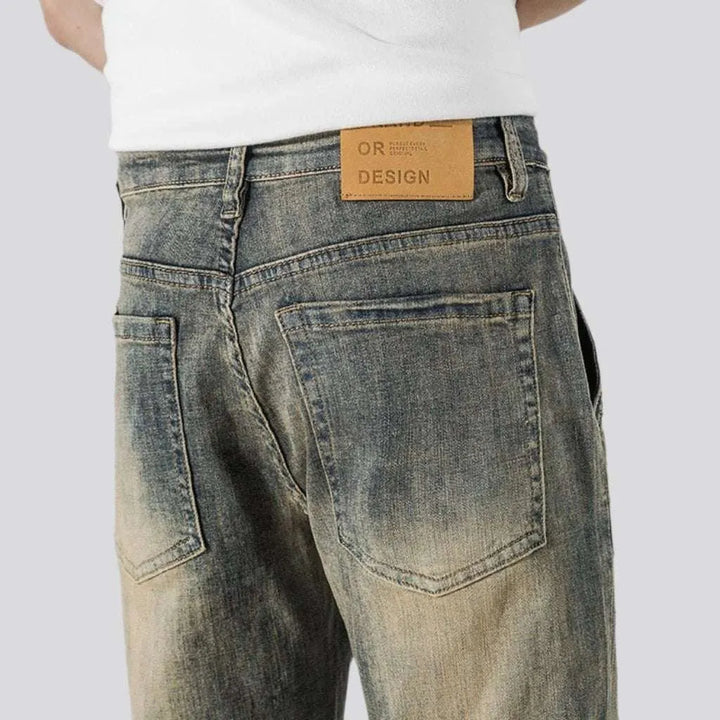 Men's whiskered jeans