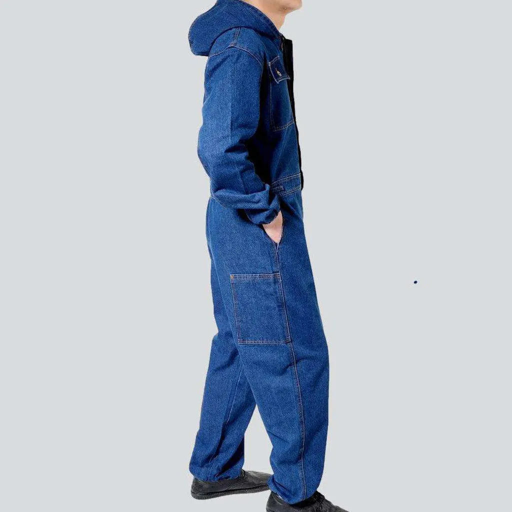 Workwear men's blue jeans overall