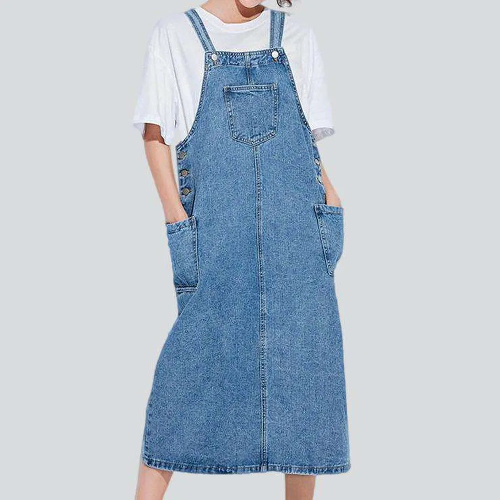 A-line long denim dress | Jeans4you.shop