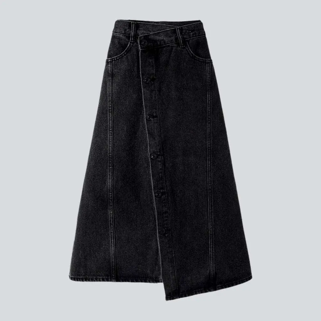 Asymmetric a-line women's denim skirt | Jeans4you.shop