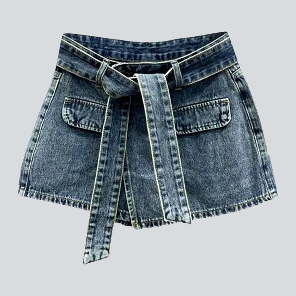 Asymmetric layered vintage denim skirt | Jeans4you.shop