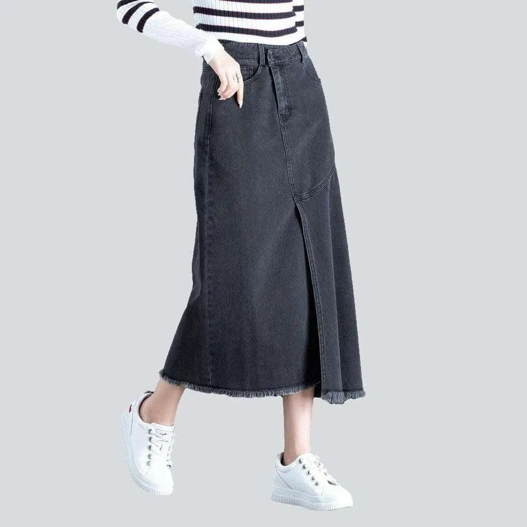 Asymmetric trumpet women's denim skirt | Jeans4you.shop