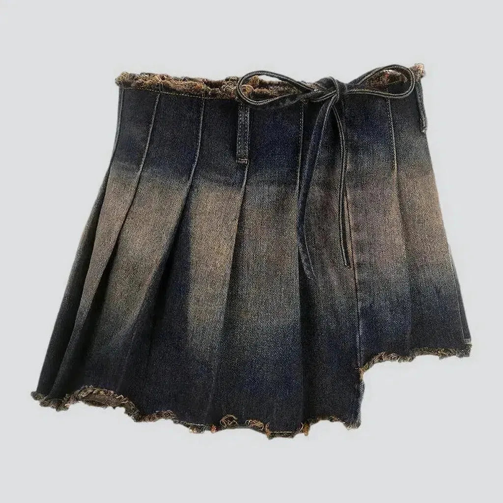 Asymmetric vintage women's jean skirt | Jeans4you.shop