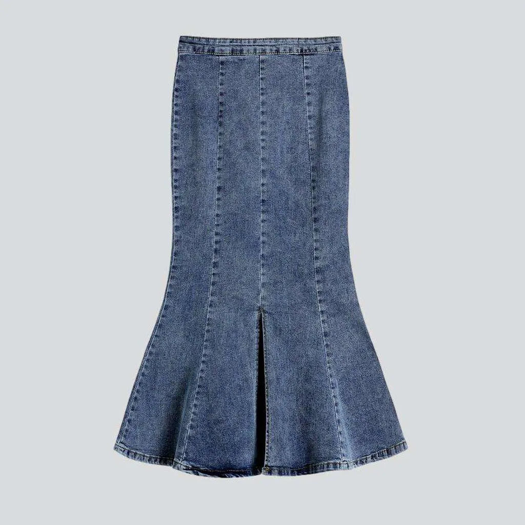 Back zipper mermaid jeans skirt | Jeans4you.shop