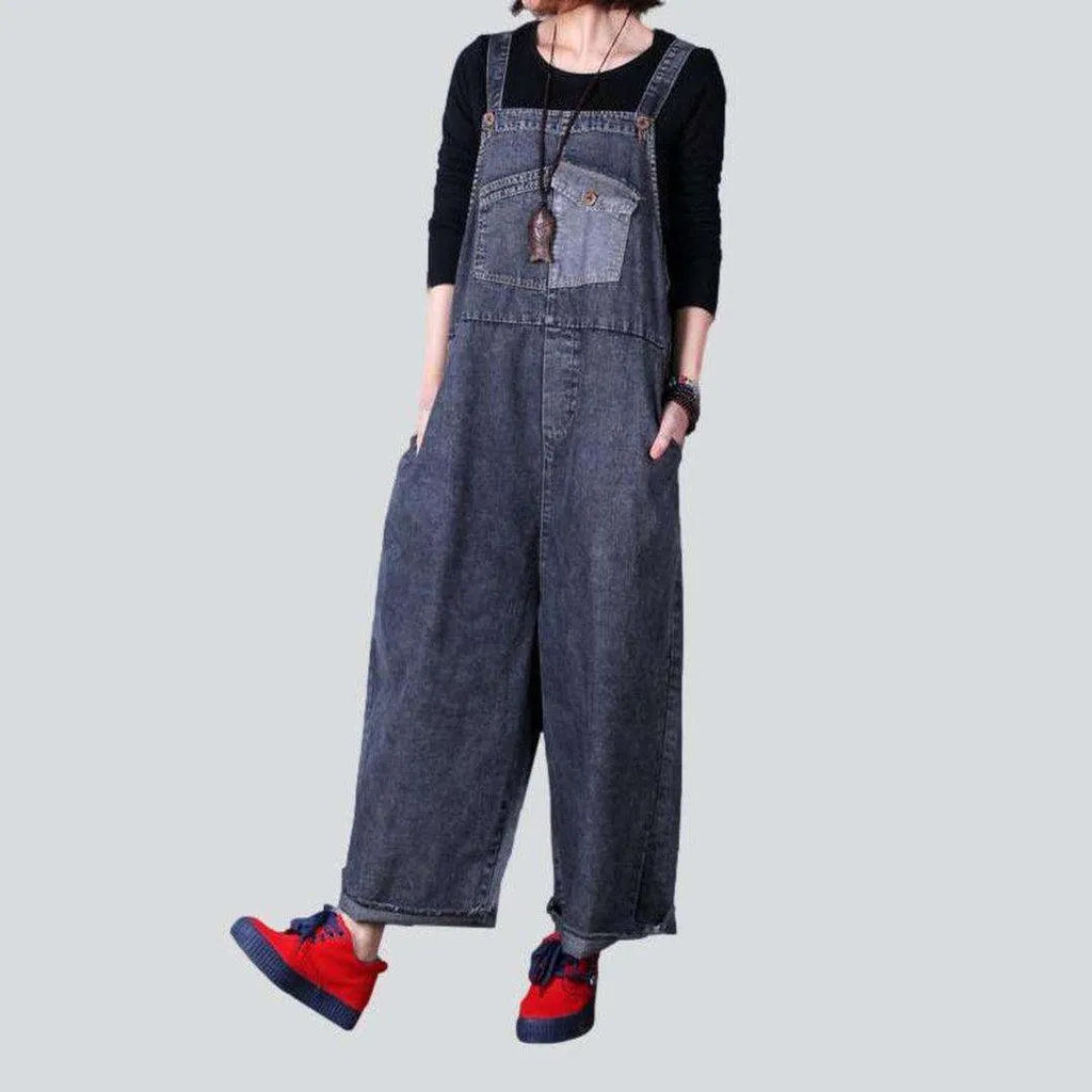 Baggy denim dungaree for women | Jeans4you.shop