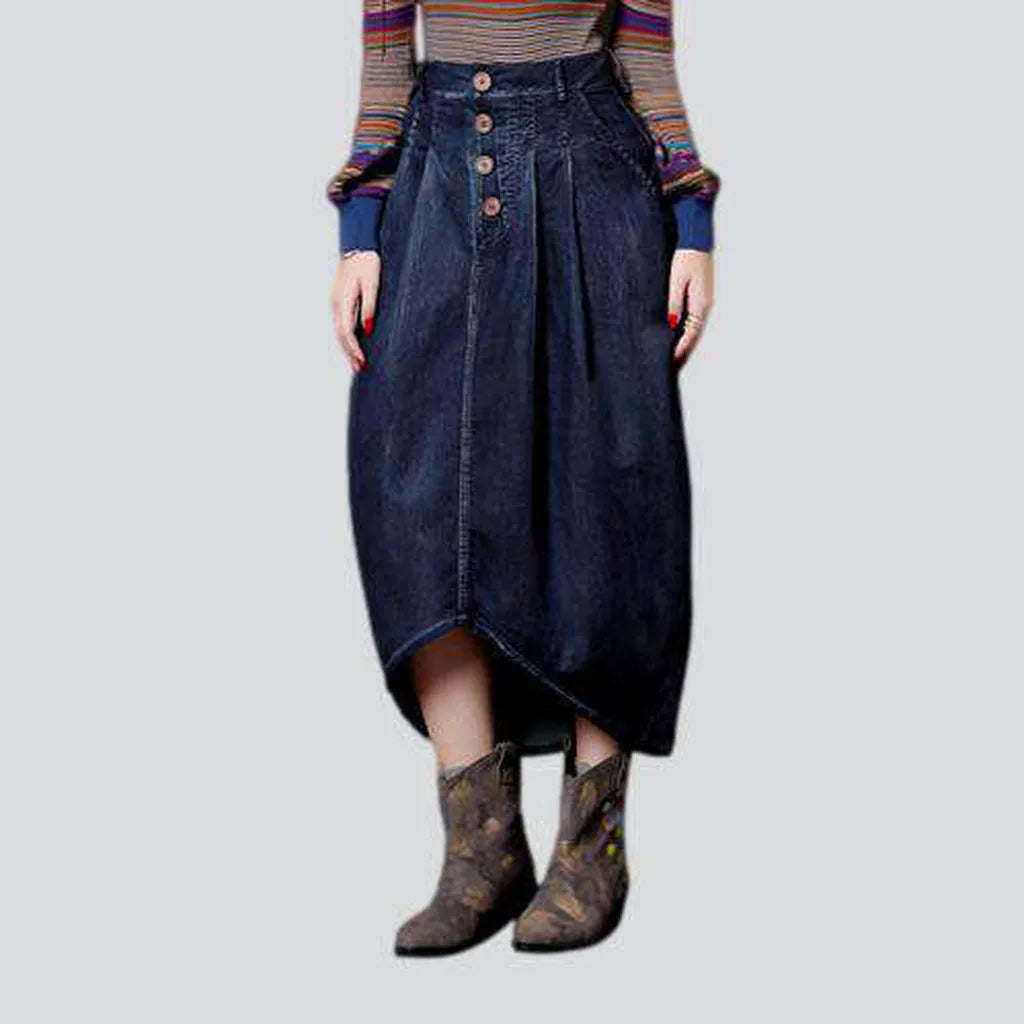 Baggy long denim skirt | Jeans4you.shop