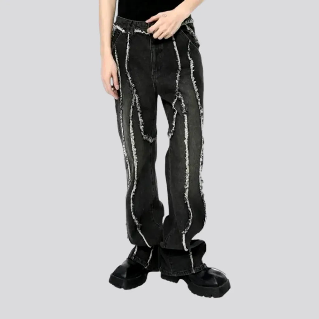 Baggy men's embroidered jeans | Jeans4you.shop