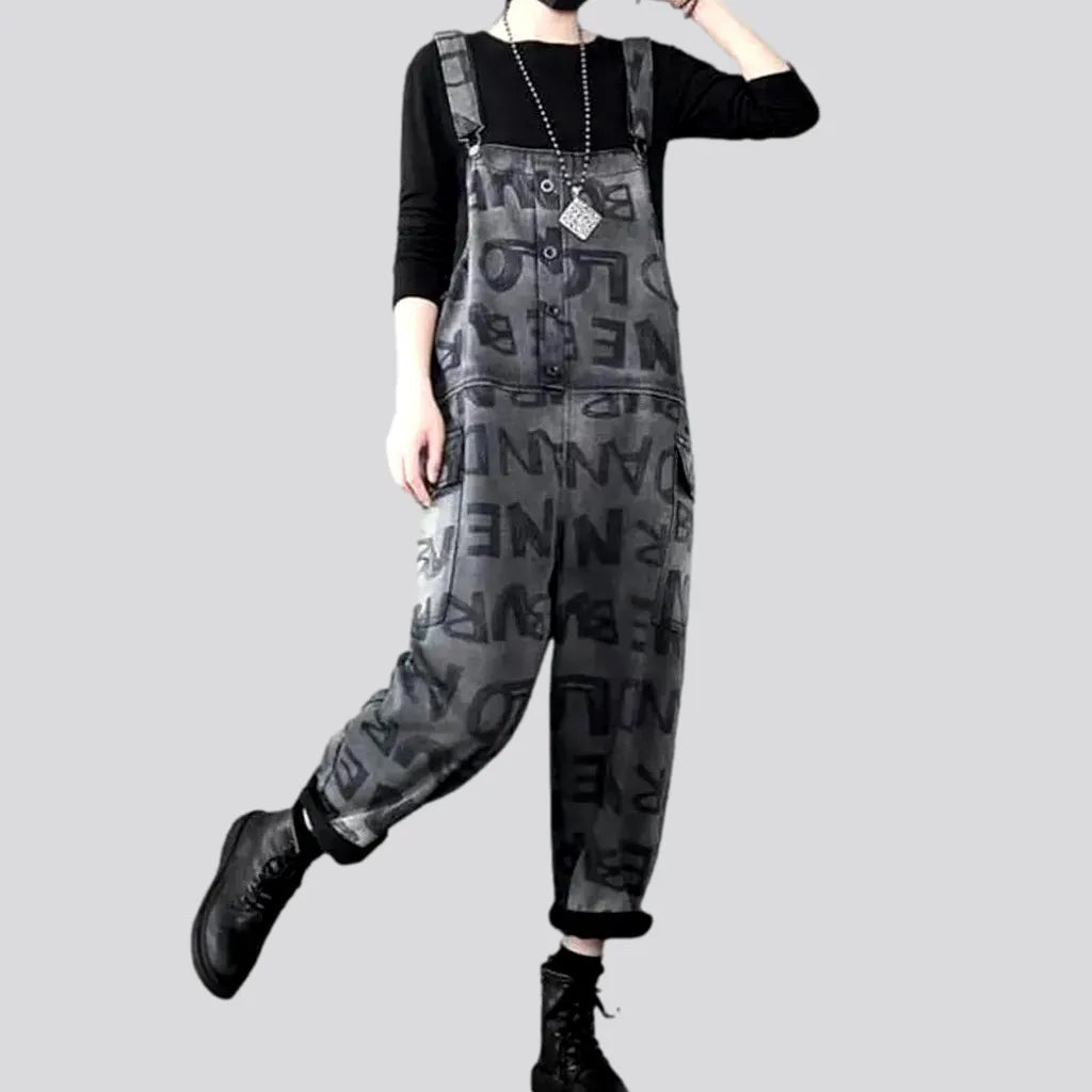 Baggy painted denim jumpsuit
 for ladies | Jeans4you.shop