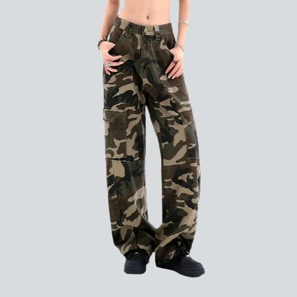 Baggy women's camouflage jeans | Jeans4you.shop