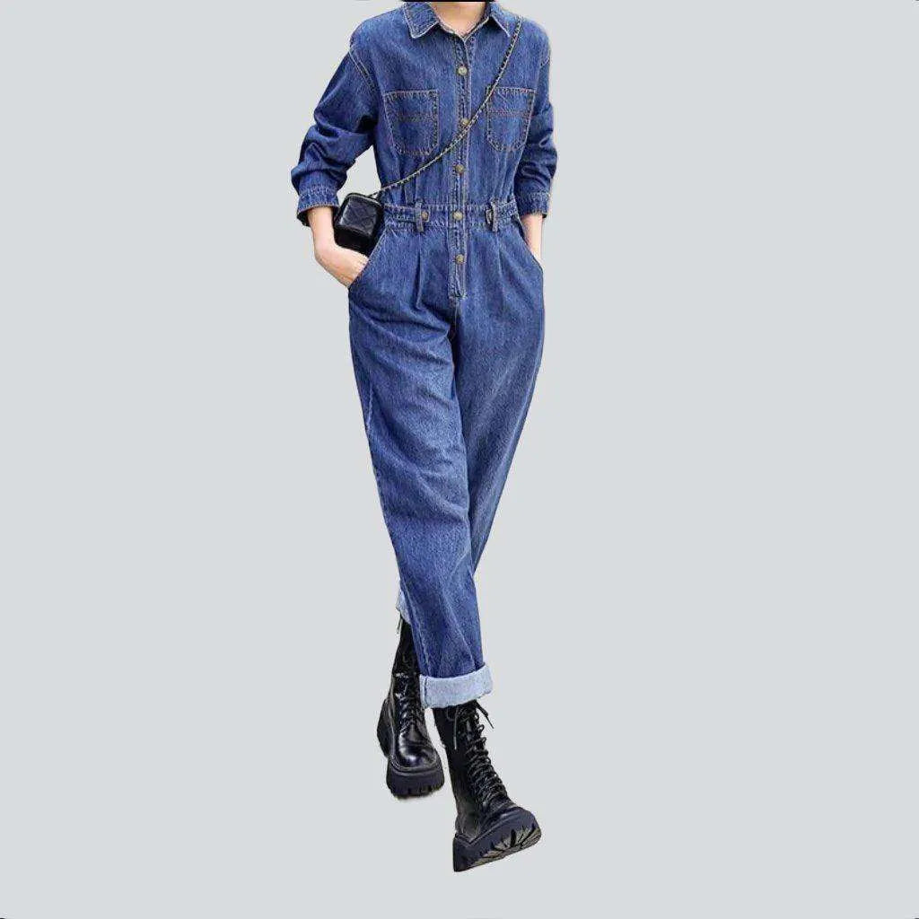 Baggy women's denim overall | Jeans4you.shop