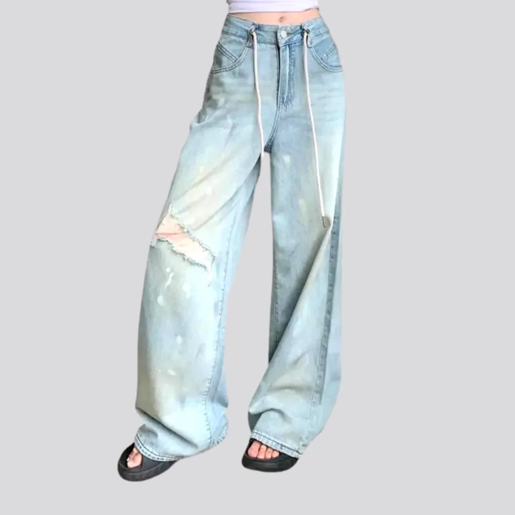 Baggy women's light-wash jeans | Jeans4you.shop