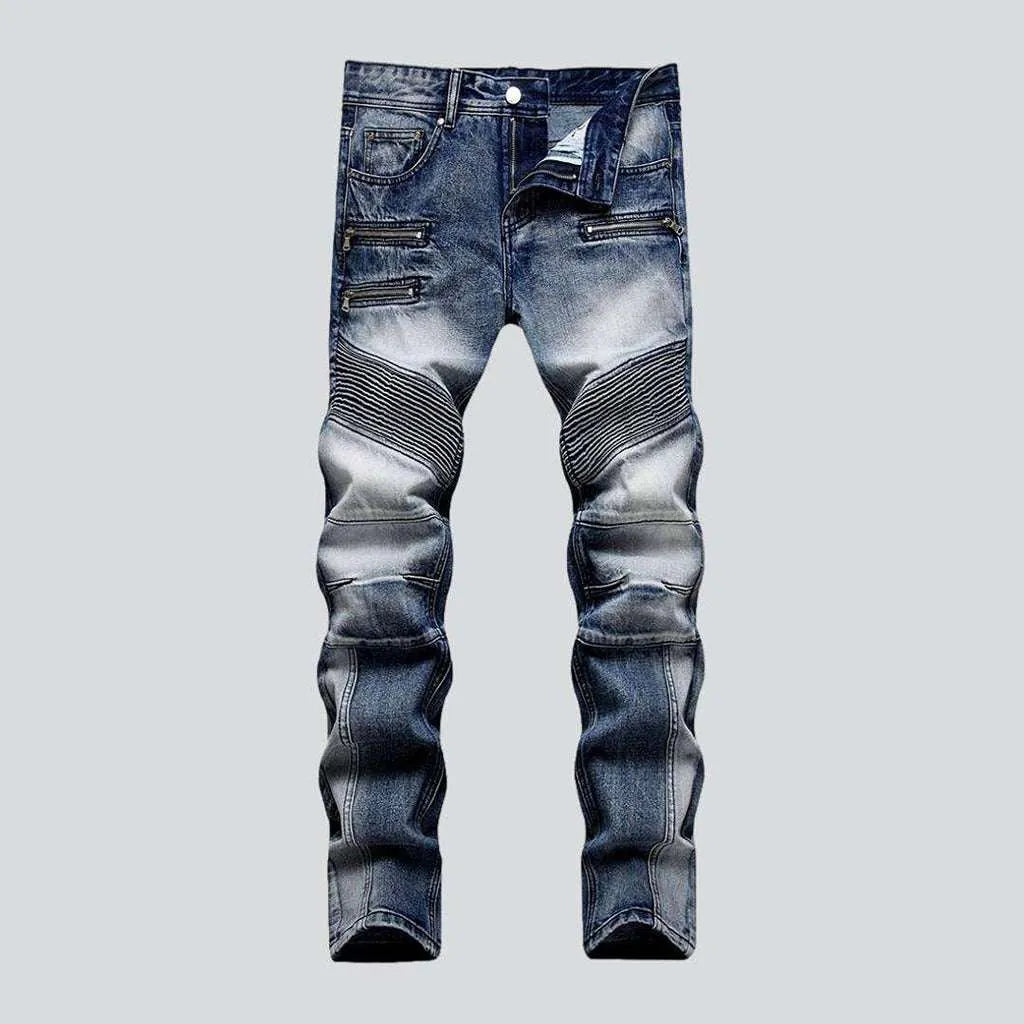 Biker jeans with zippers | Jeans4you.shop