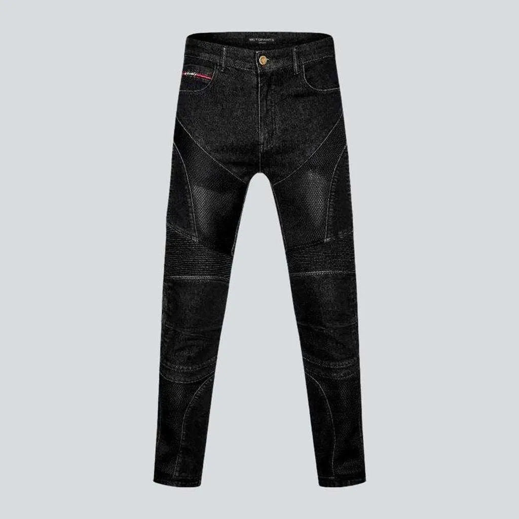 Biker men's stonewashed jeans | Jeans4you.shop