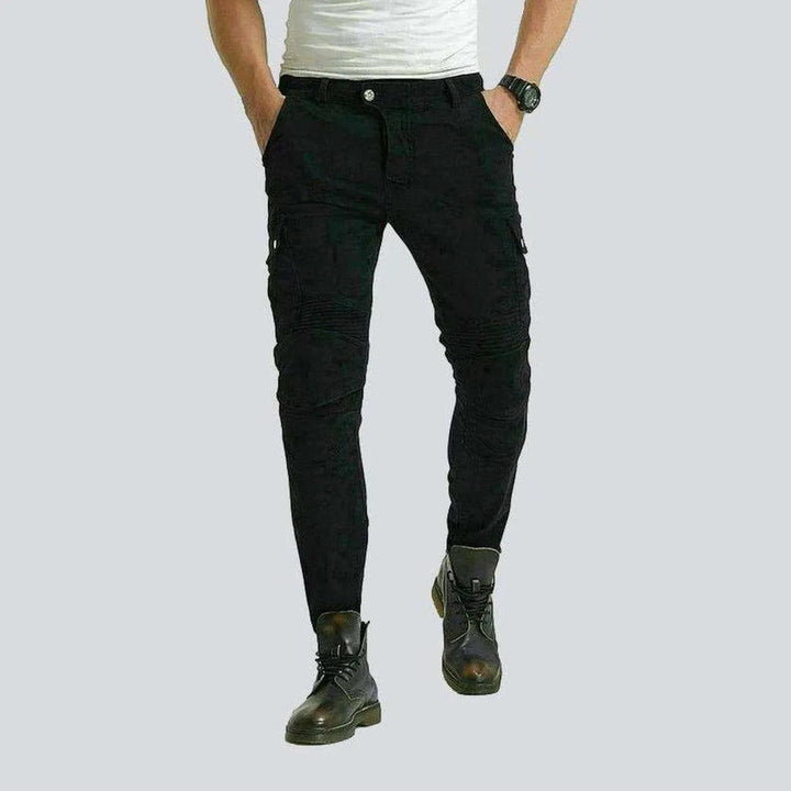 Black biker jeans for men | Jeans4you.shop