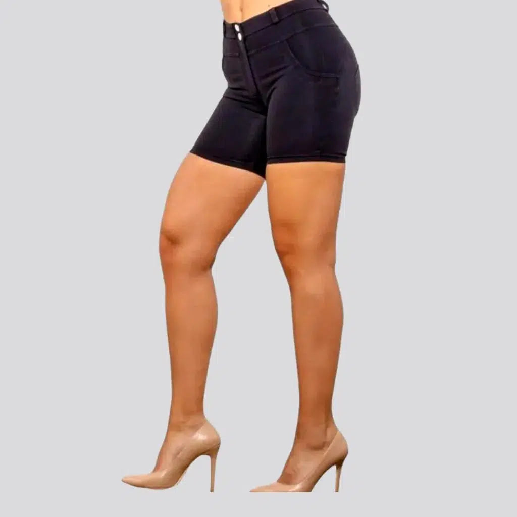 Black casual women's jean shorts | Jeans4you.shop
