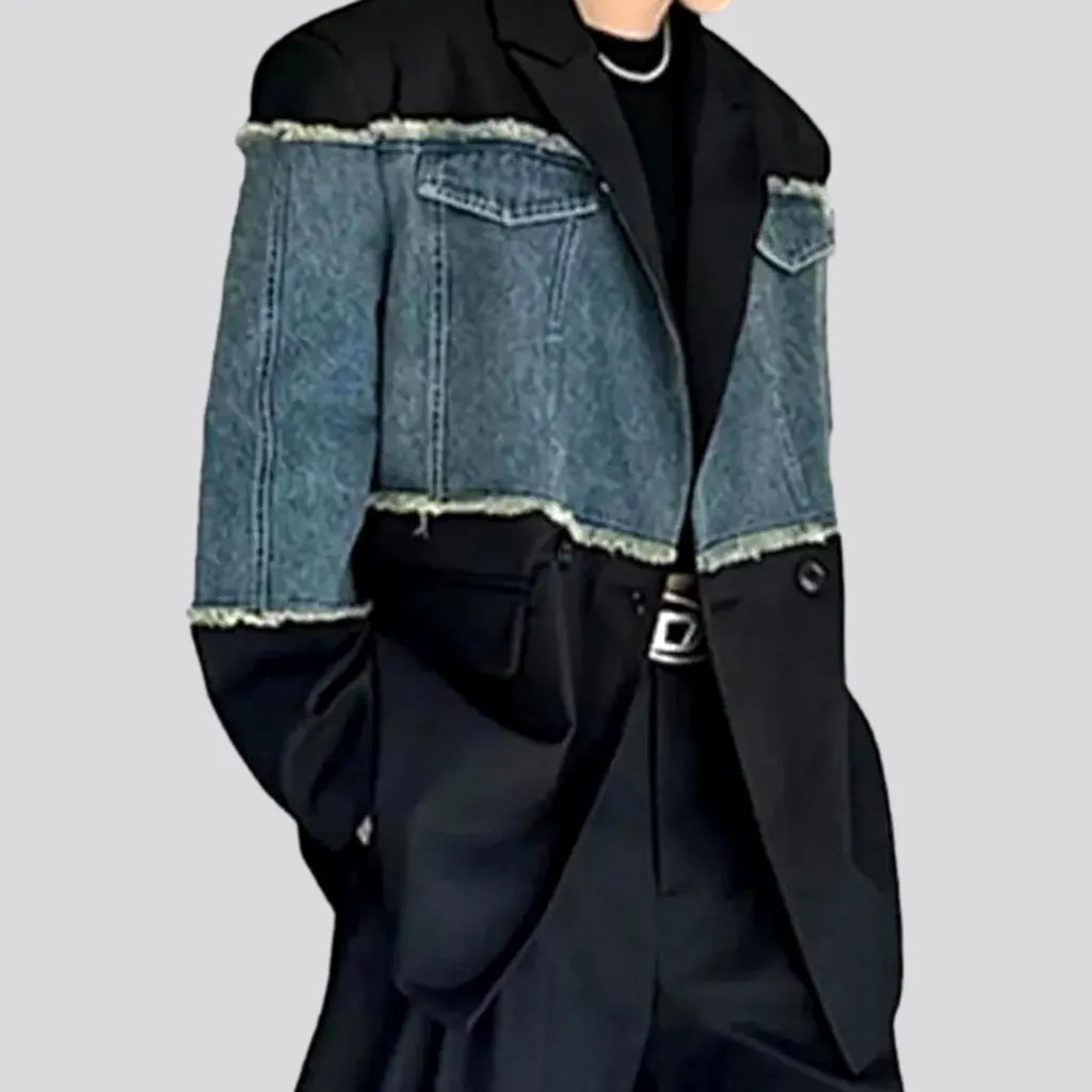Black fashion men's denim blazer | Jeans4you.shop