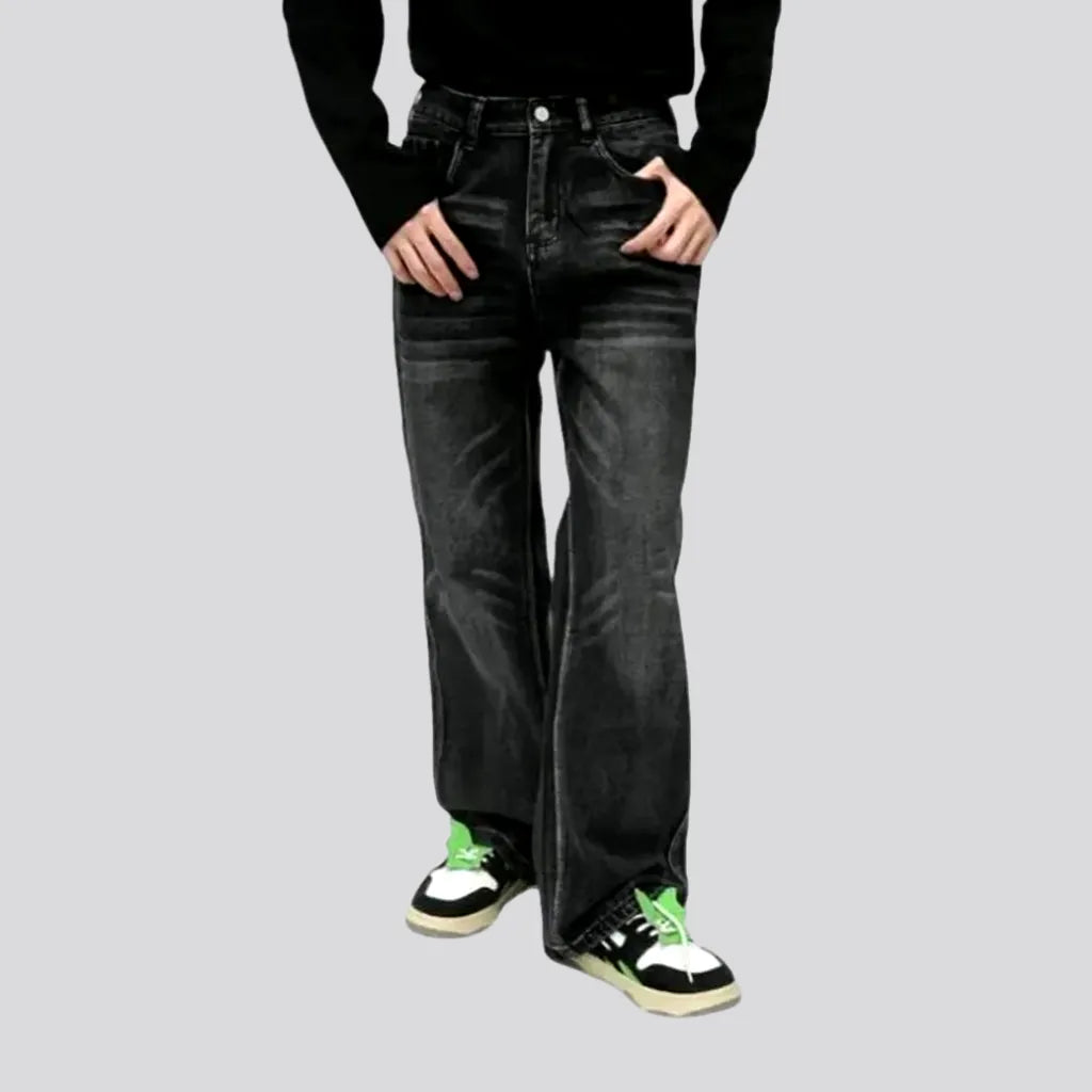Black floor-length jeans
 for men | Jeans4you.shop