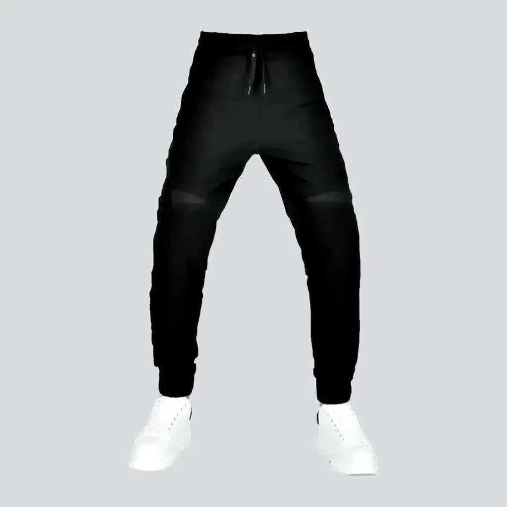Black joggers riding denim pants | Jeans4you.shop