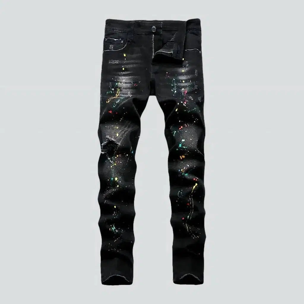 Black men's distressed jeans | Jeans4you.shop