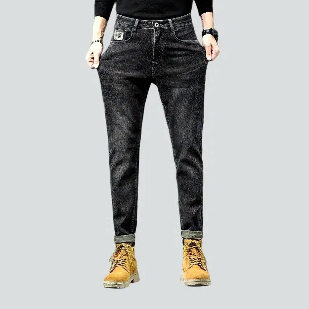 Black men's whiskered jeans | Jeans4you.shop