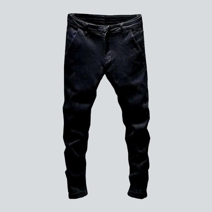 Black skinny stretchy men's jeans | Jeans4you.shop