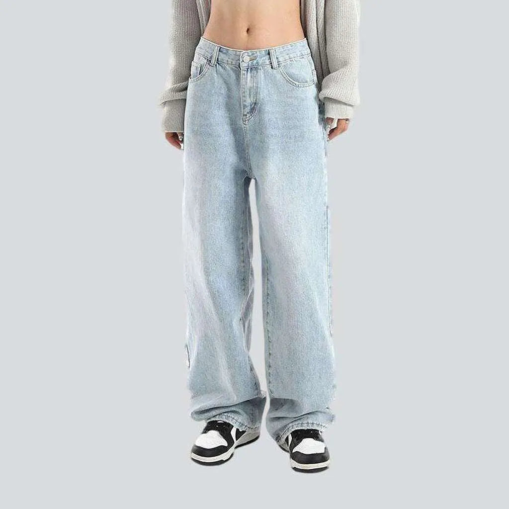 Bleached baggy women's jeans | Jeans4you.shop