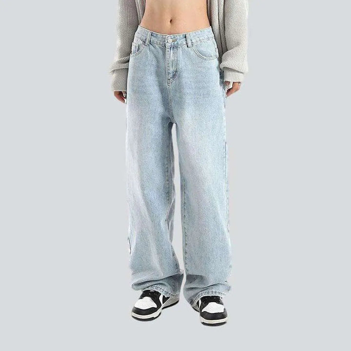 Bleached baggy women's jeans | Jeans4you.shop