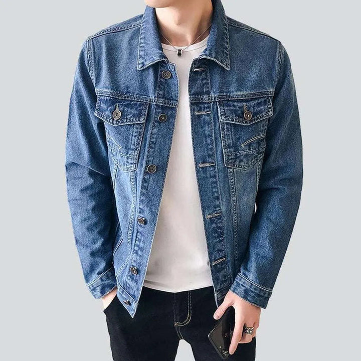 Blue men's casual denim jacket | Jeans4you.shop