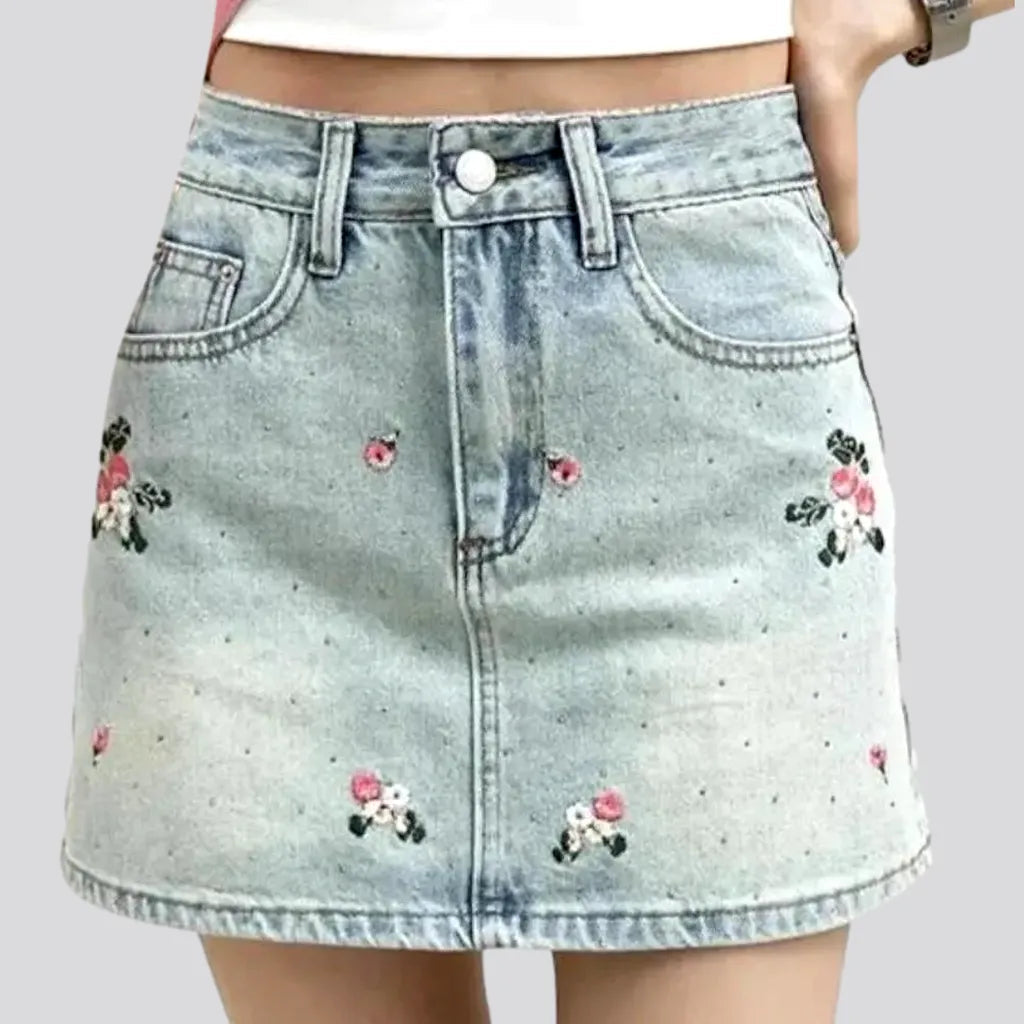 Boho denim skirt
 for ladies | Jeans4you.shop