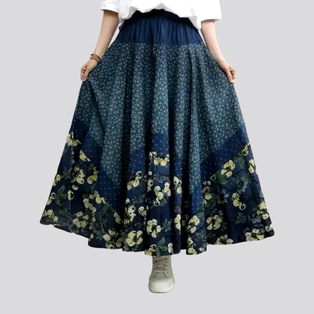 Boho women's denim skirt | Jeans4you.shop