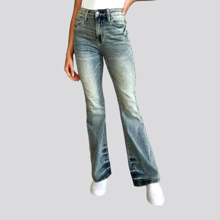 Boot-flare women's stonewashed jeans | Jeans4you.shop