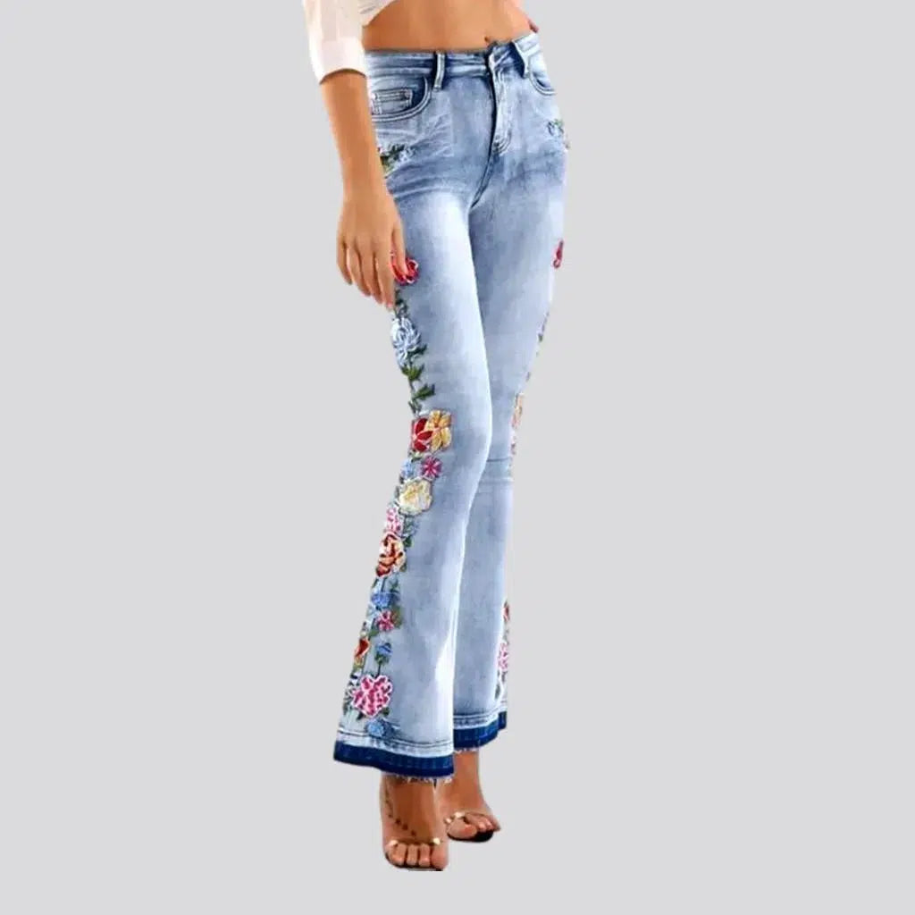 Bootcut women's raw-tinted-hem jeans | Jeans4you.shop
