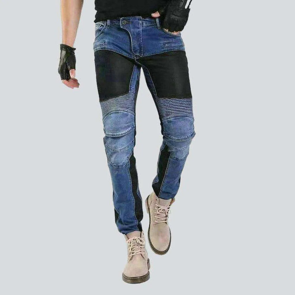 Breathable summer men's biker jeans | Jeans4you.shop