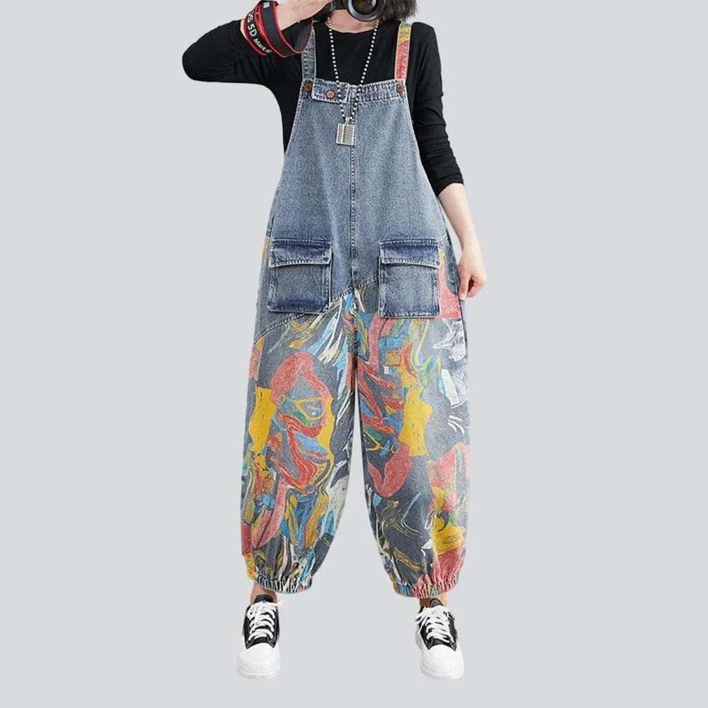 Bright color women's denim overall | Jeans4you.shop