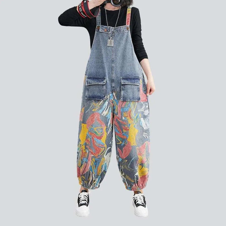 Bright color women's denim overall | Jeans4you.shop