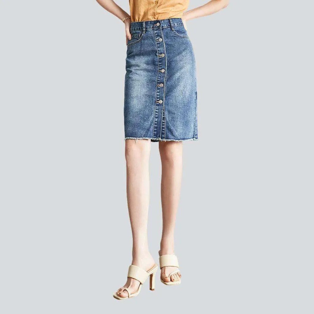 Button-down vintage denim skirt | Jeans4you.shop