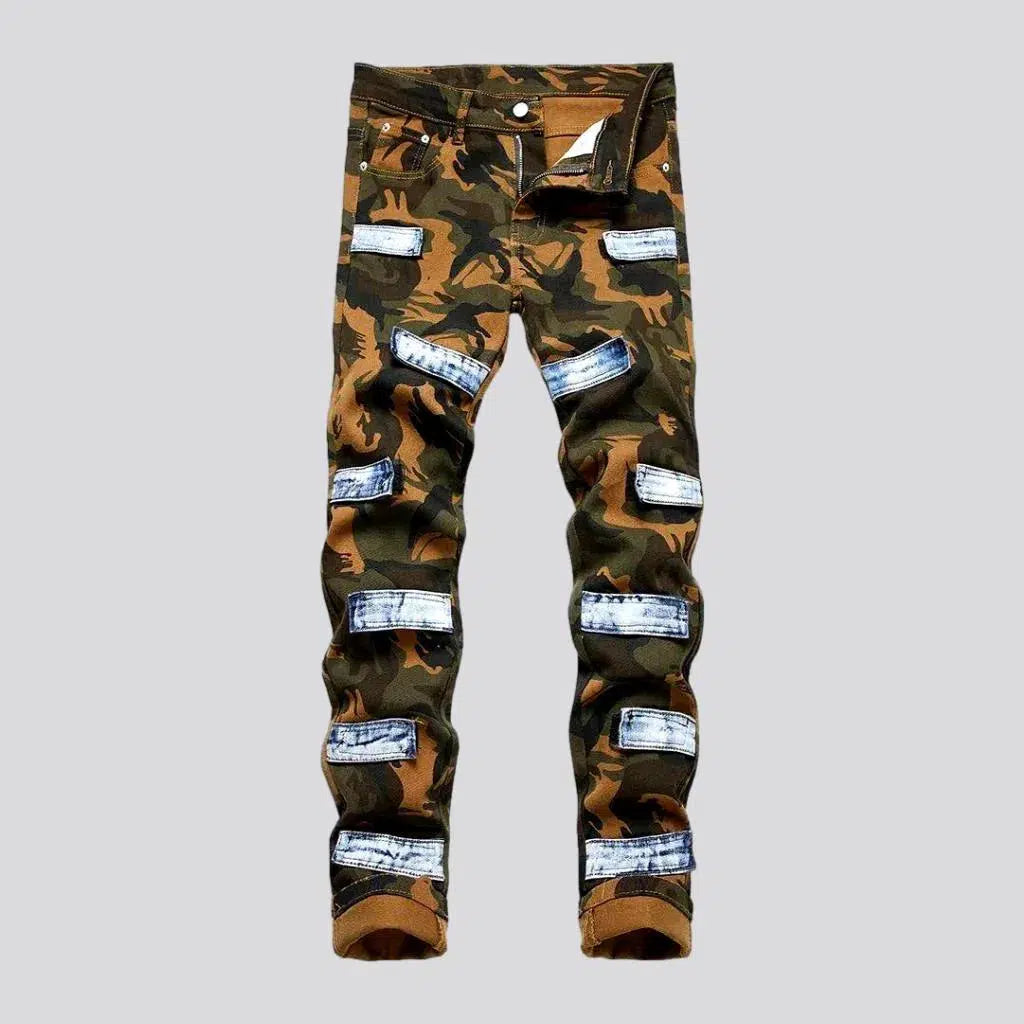 Camouflage men's painted jeans | Jeans4you.shop