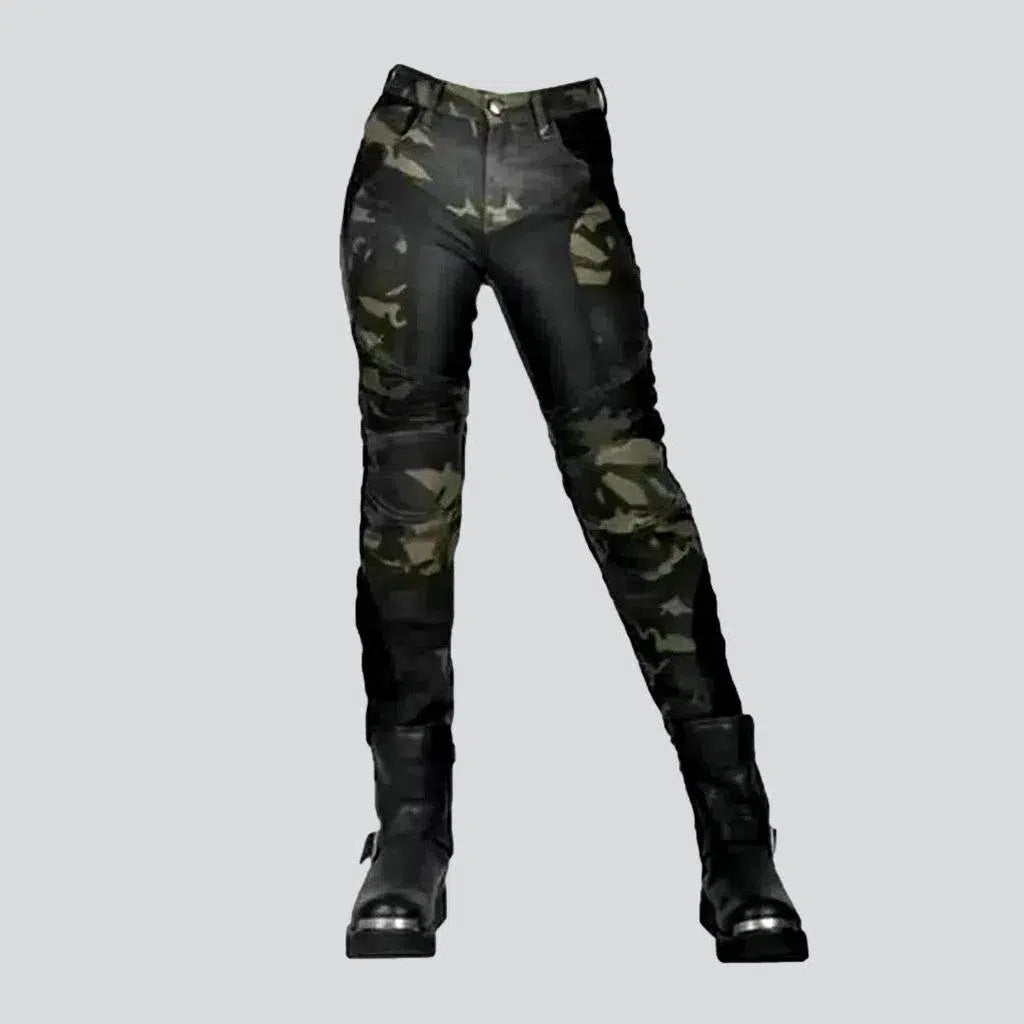 Camouflage women's riding jeans | Jeans4you.shop