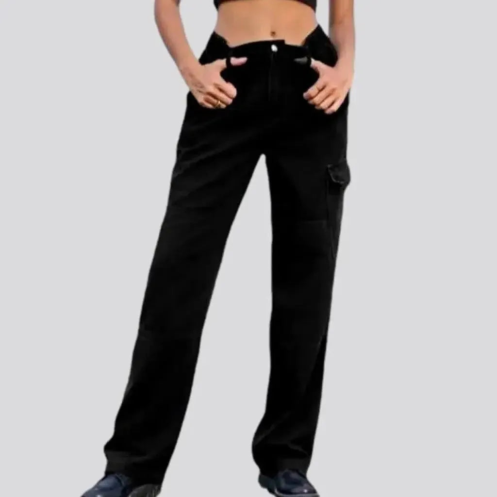Cargo high-waist denim pants | Jeans4you.shop