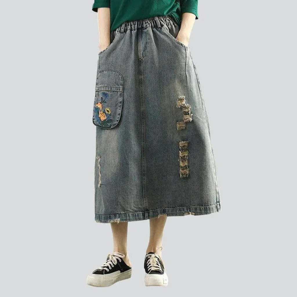 Cargo vintage women's denim skirt | Jeans4you.shop