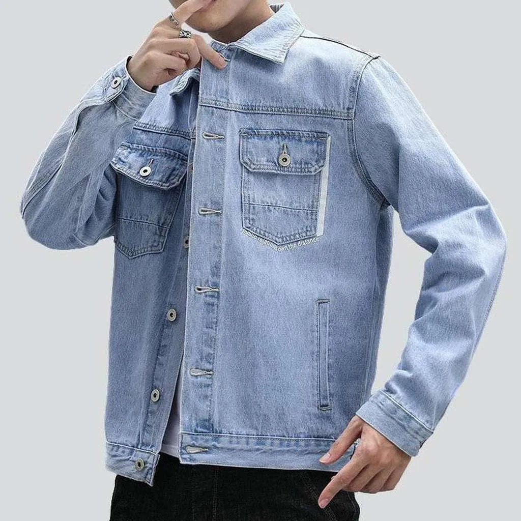 Casual men's blue jeans jacket | Jeans4you.shop