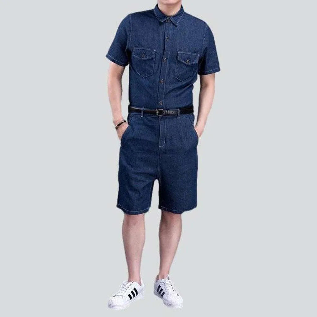 Casual men's denim overall shorts | Jeans4you.shop
