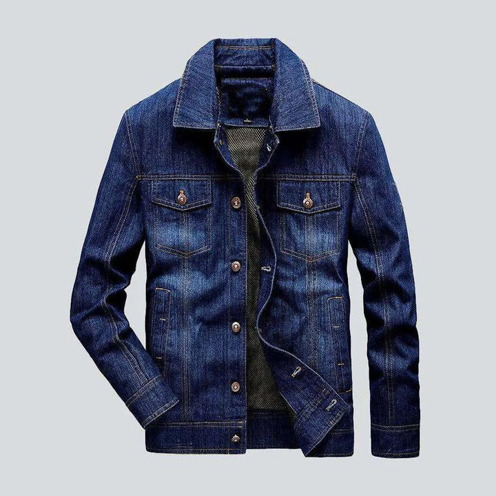 Casual slim men's jean jacket | Jeans4you.shop