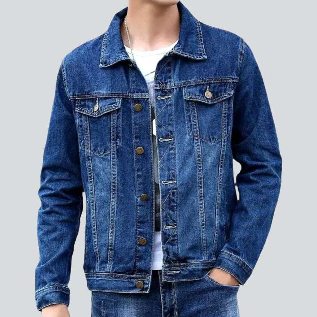Casual trucker men's denim jacket | Jeans4you.shop