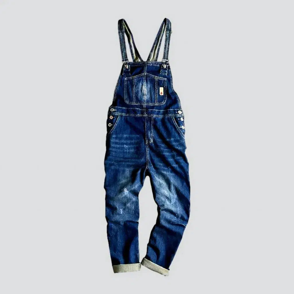 Casual whiskered men's jean jumpsuit | Jeans4you.shop